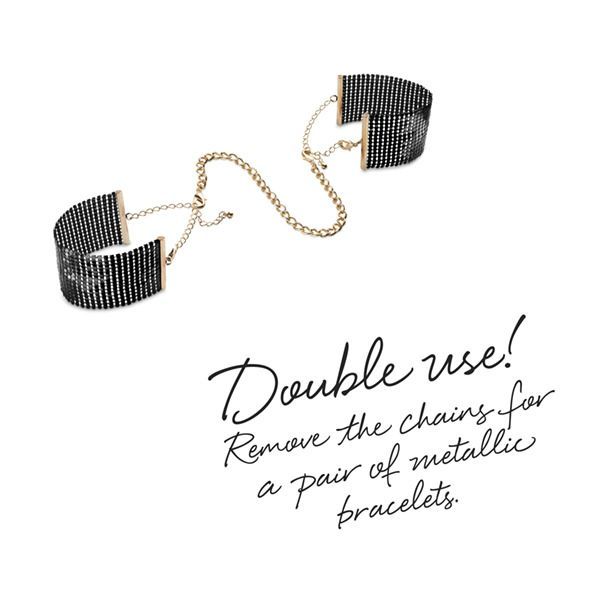 купить Наручники Bijoux Indiscrets Desir Metallique Handcuffs - Black, металлические, стильные браслеты