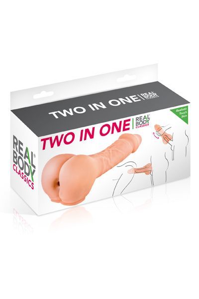 купить Насадка на член - мастурбатор 2-в-1 Real Body - Two In One