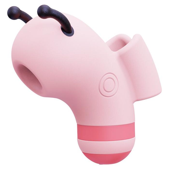 купити Вакуумний стимулятор із мікрострумами CuteVibe Beebe Pink, на палець