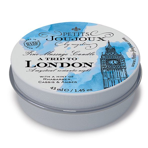 купить Массажная свечa Petits Joujoux - London - Rhubarb, Cassis and Ambra (43 мл) с афродизиаками