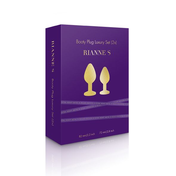 купить Набор металлических анальных пробок с кристаллом RIANNE S - Booty Plug Luxury Set, диаметр 3 и 3,5см