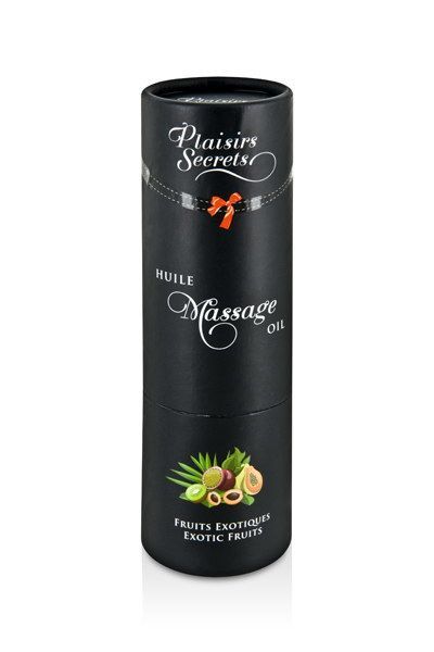 купить Массажное масло Plaisirs Secrets Exotic Fruits (59мл) с афродизиаками съедобное, подарочная упаковка