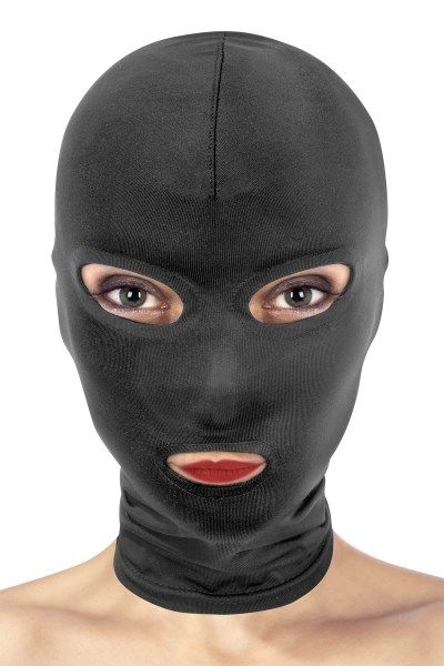 купить Капюшон для БДСМ с открытыми глазами и ртом Fetish Tentation Open Mouth and Eyes Hood