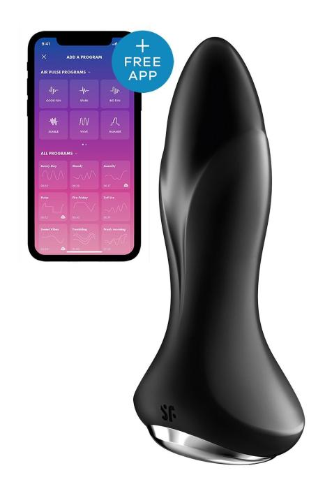 купити Анальна смарт вібропробка із перлинним масажем Satisfyer Rotator Plug 1+ Black