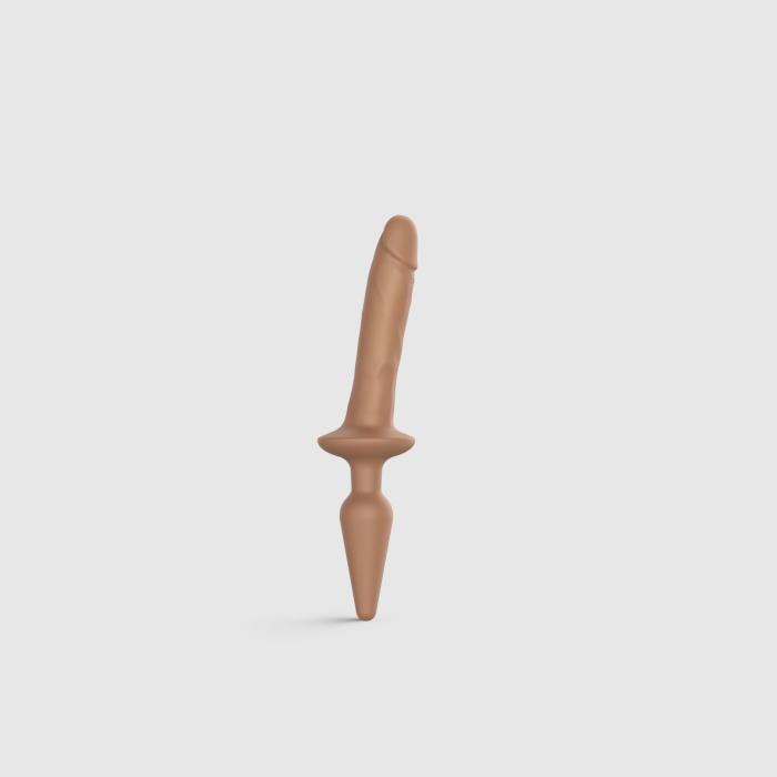 купити Анальна пробка з дилдо 2в1 Strap-On-Me SWITCH PLUG-IN REALISTIC DILDO Caramel S, діаметр 3,3/2,9 см