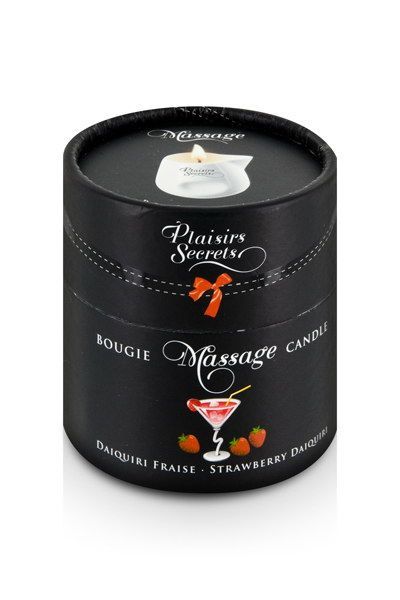 купить Массажная свеча Plaisirs Secrets Strawberry Daiquiri (80 мл) подарочная упаковка, керамический сосуд