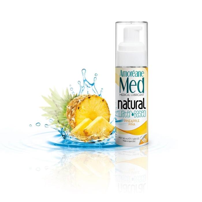 купить Лубрикант на водной основе с экстрактом фитопланктона Amoreane Pineapple (50 мл), морской коллаген