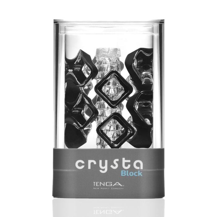 купити Мастурбатор TENGA Crysta Block, унікальний рельєф, стимулювальні щільні блоки, прозорий матеріал