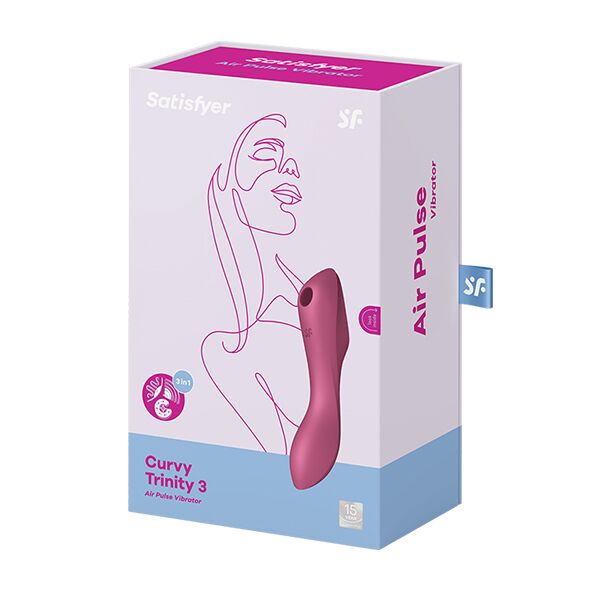купить Вакуумный стимулятор с вибрацией Satisfyer Curvy Trinity 3 Red