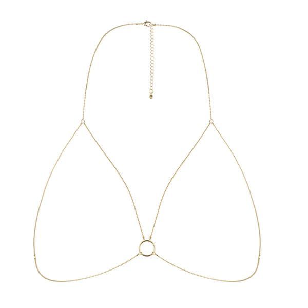 купить Цепочка портупея Bijoux Indiscrets Magnifique Bra Chain - Gold, украшение на тело