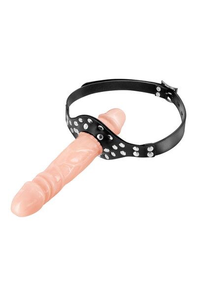 купить Кляп с двойным фаллоимитатором Fetish Tentation Double Penis Gag Flesh
