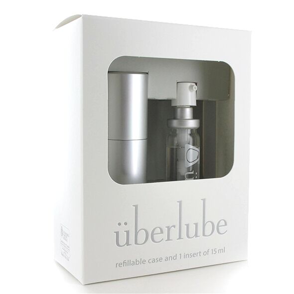 купити Преміум лубрикант 3в1 на силіконовій основі Uberlube Good-to-Go Silver (15 мл) + кейс