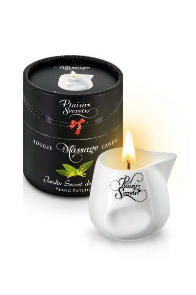 купить Массажная свеча Plaisirs Secrets Ylang Patchoul (80 мл) подарочная упаковка, керамический сосуд