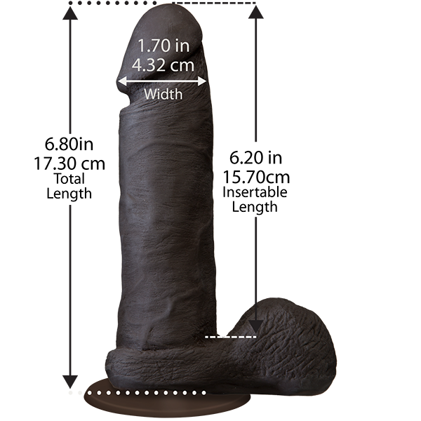 купить Фаллоимитатор Doc Johnson The Realistic Cock 6 inch Black - ULTRASKYN, Vac-U-Lock, диаметр 4,3см