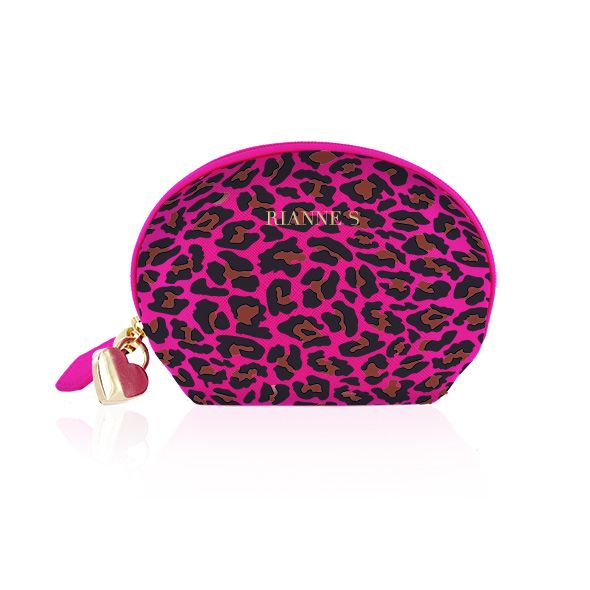 купить Мини вибромассажер Rianne S: Lovely Leopard Purple, 10 режимов работы, косметичка-чехол