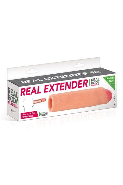 купити Насадка на член Real Body — Real Extender BIGGY із закритою головкою