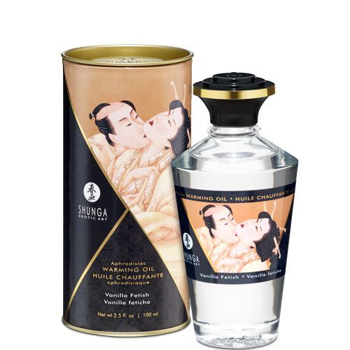 купить Разогревающее масло Shunga Aphrodisiac Warming Oil - Vanilla Fetish (100 мл) без сахара, вкусный