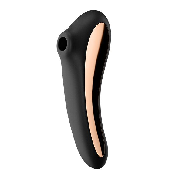 купити Вакуумний стимулятор з вібрацією Satisfyer Dual Kiss Black