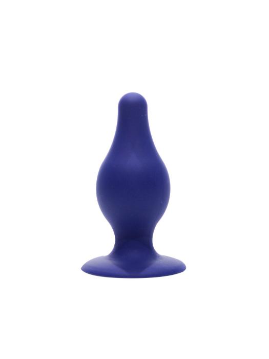 Анальная пробка SilexD (Model 2 size M) Blue двухслойная, силикон+Silexpan