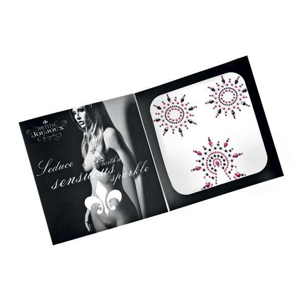 купить Пэстис из кристаллов Petits Joujoux Gloria set of 3 - Black/Pink, украшение на грудь и вульву