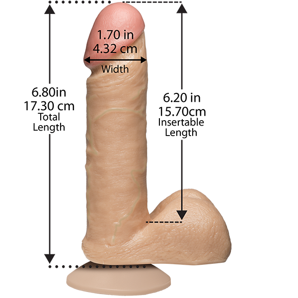 купить Фаллоимитатор Doc Johnson The Realistic Cock 6 inch White - PVC, Vack-U-Lock, диаметр 4,3см