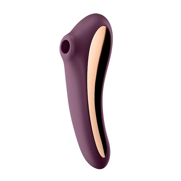 купити Вакуумний стимулятор з вібрацією Satisfyer Dual Kiss Wine Red