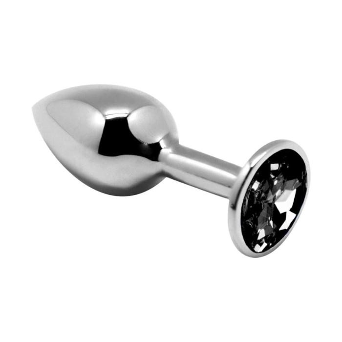 купить Металлическая анальная пробка с кристаллом Alive Mini Metal Butt Plug Black L