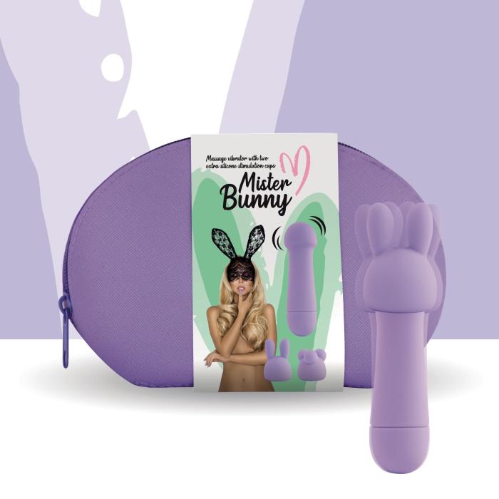 купить Мини-вибратор FeelzToys Mister Bunny Purple с двумя насадками