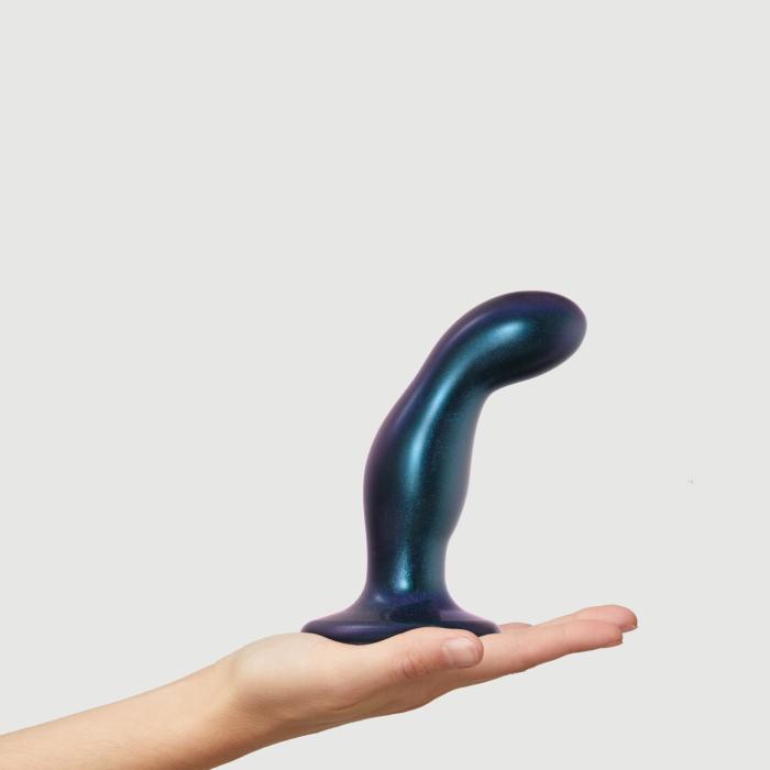 купить Дилдо Strap-On-Me DILDO PLUG SNAKY METALLIC BLUE, размер M, диаметр 4 см, вводимая длина 15,3 см