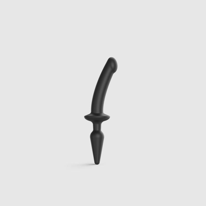 купити Анальна пробка з дилдо 2в1 Strap-On-Me SWITCH PLUG-IN DILDO Black S, діаметр 3,3/2,9 см