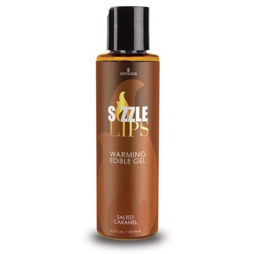 купить Согревающий массажный гель Sensuva - Sizzle Lips Salted Caramel (125 мл), без сахара, съедобный