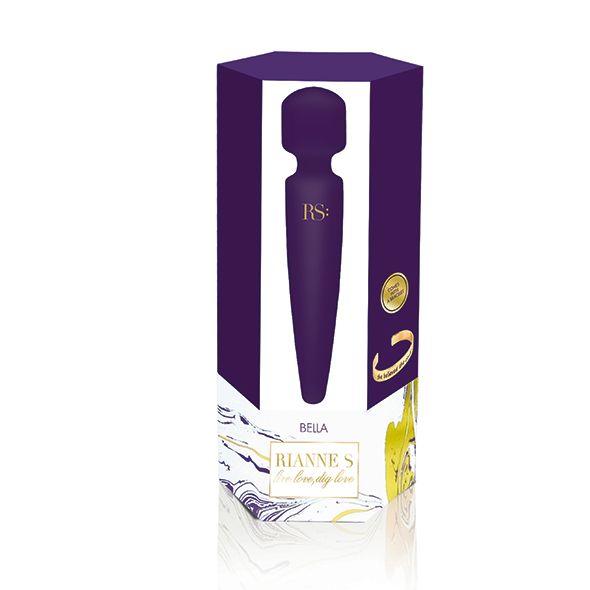 купить Вибромассажер Rianne S: Bella Mini Wand Purple, 10 режимов работы, медицинский силикон