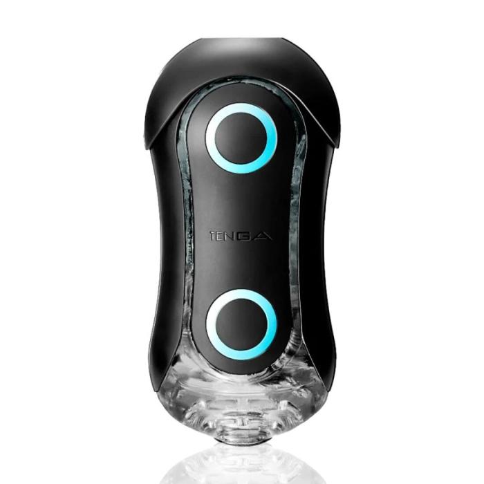 Мастурбатор Tenga FLIP ORB STRONG - Blue Rush, с изменяемым сжатием, со стимулирующими  шариками