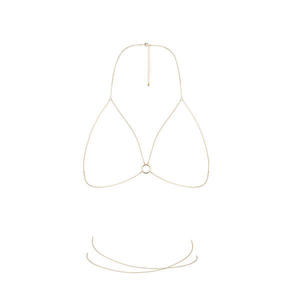 купить Цепочка портупея Bijoux Indiscrets Magnifique Bra Chain - Gold, украшение на тело