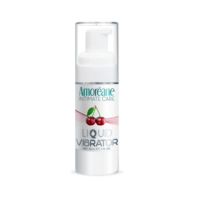 купити Лубрикант з ефектом вібрації Amoreane Med Liquid Vibrator Cherry (30 мл)