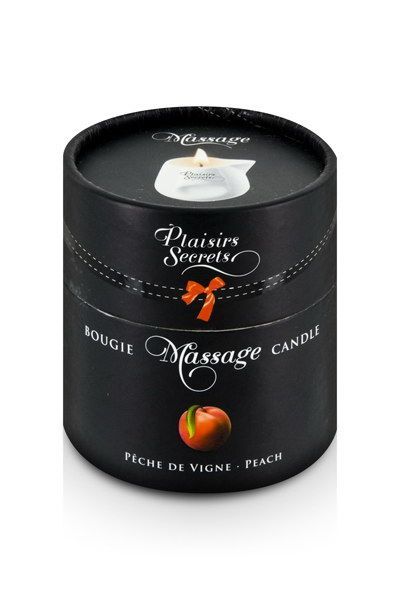 купить Массажная свеча Plaisirs Secrets Peach (80 мл) подарочная упаковка, керамический сосуд