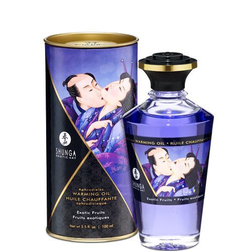 купить Разогревающее масло Shunga Aphrodisiac Warming Oil - Exotic Fruits (100 мл) без сахара, вкусный