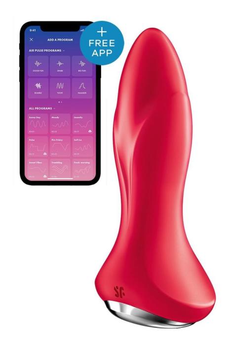 Анальная смарт вибропробка с жемчужным массажем Satisfyer Rotator Plug 1+ Red