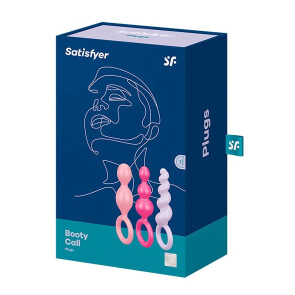 купить Набор анальных игрушек Satisfyer Plugs colored (set of 3) - Booty Call, макс. диаметр 3 см