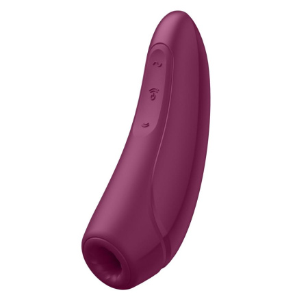 фото Вакуумный клиторальный стимулятор Satisfyer Curvy 1+ Rose Red с управлением через интернет  || фото Вакуумный клиторальный стимулятор Satisfyer Curvy 1+ Rose Red 