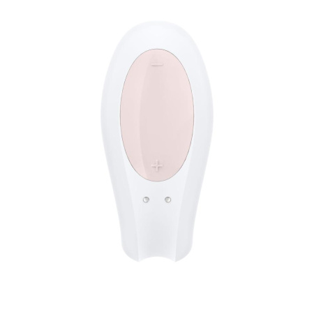фото Смарт-вибратор для пар Satisfyer Double Joy White с широким клиторальным стимулятором  || фото Смартвібратор для пар Satisfyer Double Joy White із широким кліторальним стимулятором 