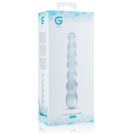 фото Стеклянный дилдо в виде бусин Gildo Glass Dildo No. 19  || фото Скляний ділдо у вигляді намистин Gildo Glass Dildo No. 19 