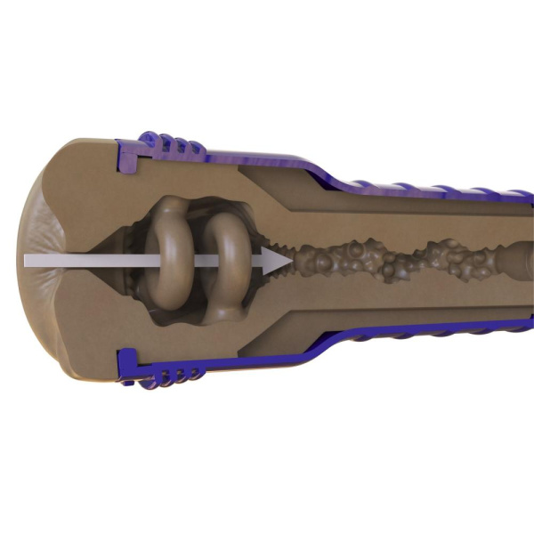 купить Мастурбатор-попка Fleshlight Boost Blast Female Medium Dark Flesh, плавающие кольца Turbo Tech