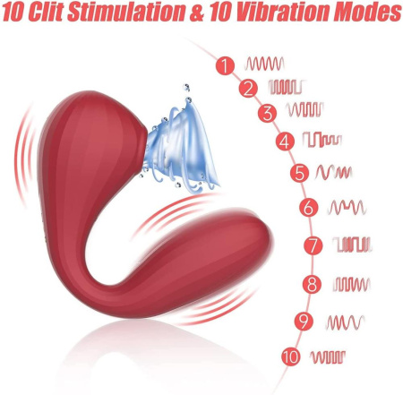 фото Вакуумный вагинально-клиторальный стимулятор Magic Motion Bobi Red, управление со смартфона  || фото Вакуумний вагінально-кліторальний стимулятор Magic Motion Bobi Red, керування зі смартфона 