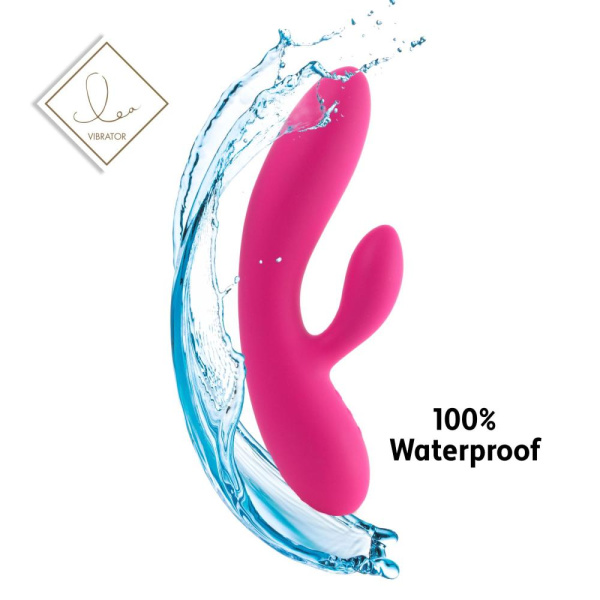 купить Гибкий вибратор кролик с двумя моторами FeelzToys Lea Rabbit Vibrator Rubine Red