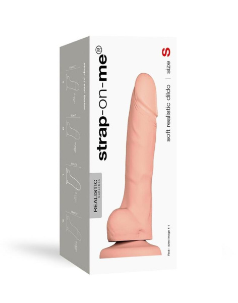 купить Реалистичный фаллоимитатор Strap-On-Me SOFT REALISTIC DILDO Vanilla - Size S