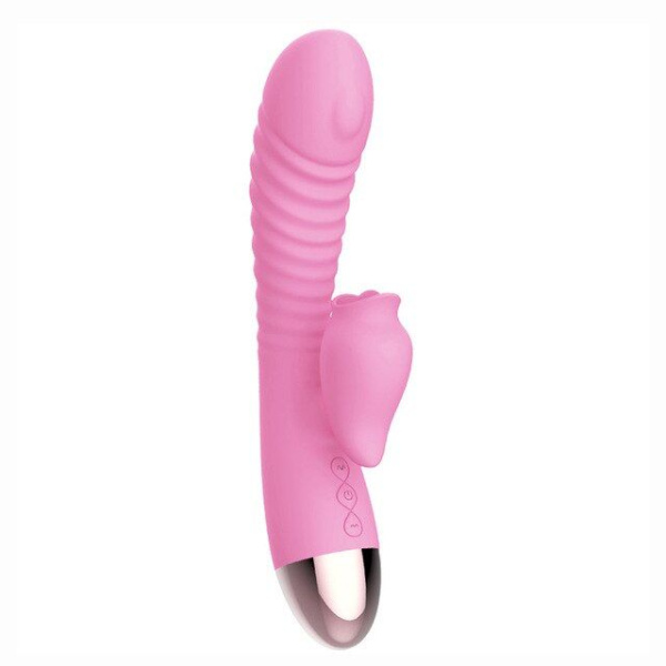 купить Вибратор-кролик с подогревом и шаловливым язычком для клитора Leten Wonderful Pink