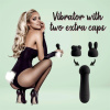фото Мини-вибратор FeelzToys Mister Bunny Black с двумя насадками  || фото Міні-вібратор FeelzToys Mister Bunny Black з двома насадками 