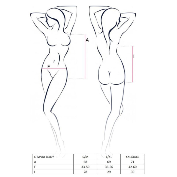 купить Боди монокини с глубоким декольте OTAVIA BODY black XXL/XXXL - Passion
