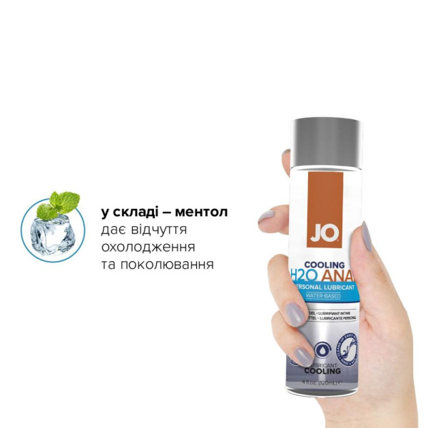 купить Анальная смазка System JO ANAL H2O - COOLING (120 мл) охлаждающая, на водной основе